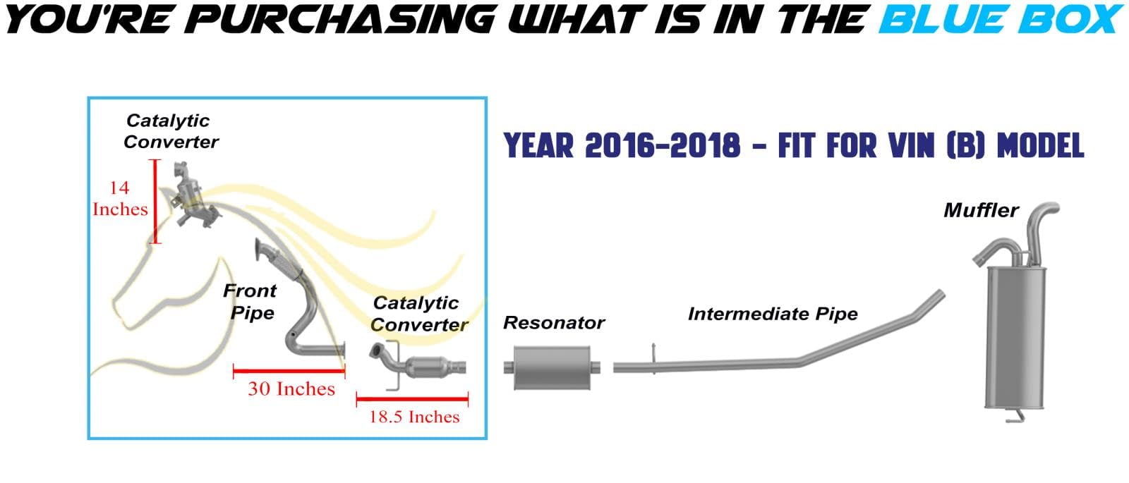 Northeastern Exhaust Rear & Front Catalytic Front Flex Pipe Fits 2013-2018 Buick Encore 1.4L - Direct Fit EPA-Approved | Stainless Steel Exhaust System Kit