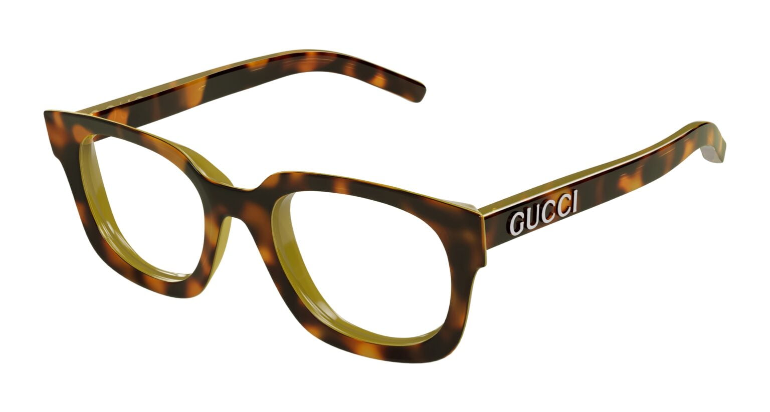 GUCCI GG0737O 016 Rectangular Grey Transparent Demo Lens 56 mm