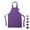 Purple, variant on Opromo Cotton Canvas Kids Aprons with Adjustable Neck Strap and Pocket, Artist Apron & Chef Apron for Cooking, Baking, Painting (S-XXL)-Blue-M
