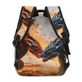 thumbnail image 5 of Defioc Lava Dragon Pattern Laptop Backpack,Travel Backpack Outdoor Activities Bag Daypack for Travel Hiking Shopping Daily, 5 of 5