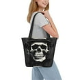 thumbnail image 2 of Cauagu Magician Hat Skull Print Canvas Aesthetic Tote Bag for Women Beach Bag Shopping Bags Shoulder Bag Reusable Grocery Bags, 2 of 7