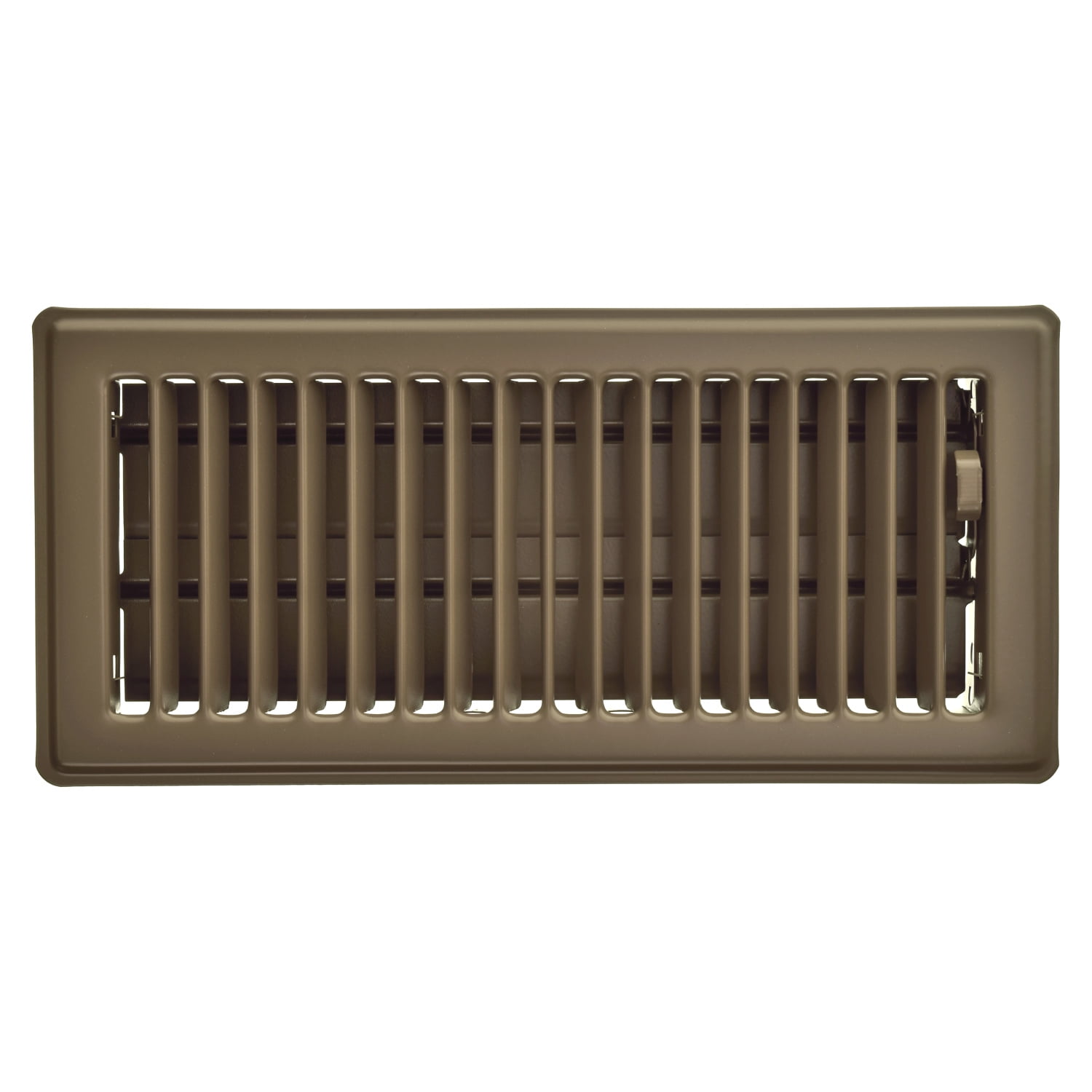 (5 pack) Imperial 4-inch x 10-inch Chocolate Steel Painted Louvered, Floor Register, Rectangular, Household Vent Cover