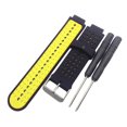 thumbnail image 4 of 1 pieza de Cintas de Silicona Recambios de Reloj Inteligente para Garmin Precursor 220 230 235 620 - Amarillo negro Sunnimix Muñequera de repuesto, 4 of 5