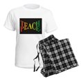 thumbnail image 4 of CafePress - Teach Peace Women's Light Pajamas - Women's Short Sleeve Print T-Shirt and Pants Light Cotton Pajama Set, 4 of 7