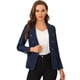 thumbnail image 1 of Chaquede mezclilde oficide trabajo de manlarcon solade jeans pamujer con bolsillos Azul medio L, 1 of 6