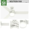 thumbnail image 3 of Hunter Fans - Neutron - 3 Blade Ceiling Fan with Light Kit and Handheld Remote, 3 of 9