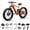 Orange, variant on PUCKIPUPPY Electric Bikes for Adults Dual Motor E Bike 28 mph 1600W Peak 80Miles Range 26" Fat Tire Ebike 48V 20AH Battery E-Bike Full Suspension E-Mountain Bikes 8 Speed, Comply with UL2849 by SGS