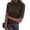 BA31_Coffee, variant on Lumtrix Womens Mock Neck Half Sleeve Sweater Ribbed Knit Slim Fit Shirt 2026 Summer Fall Dressy Casual Blouse Black 2XL