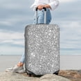 thumbnail image 3 of Lsque GlitterSilver Printed Luggage Cover, Travel Luggage Protector,Scratch and Dirt Resistant, Fits 18-32 Inch Luggage - X-Large, 3 of 9