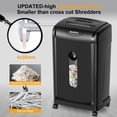 thumbnail image 2 of Paper Shredder 18 Sheet Crosscut P4 Security Level Shreds Paper Credit Card with 8 Gallon Pullout Bin Heavy Duty Jam Proof for Home Office, 2 of 5