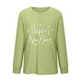 thumbnail image 5 of Sexlip Womens Christmas T Shirt Loose Long Sleeve Printed Shirt Fashion Cozy Xmas Party Tops Casual Crew Neck Solid Blouse Green L, 5 of 6