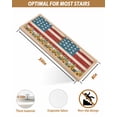 thumbnail image 4 of Stair Treads for Wooden Steps, Red Blue American Flag Peel and Stick Stair Treads with Reusable Adhesive, Sunflower US Flag Vintage Non Slip Indoor Stairs Runner Rugs Mats for Elders Dogs 8"x30" 7PCS, 4 of 7