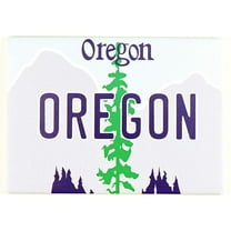 Oregon License Plate Fridge Collector's Souvenir Magnet 2.5" X 3.5"