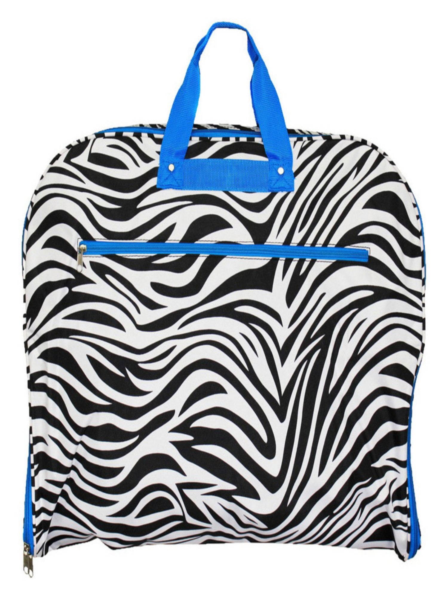 World Traveler Zebra 40 in. Hanging Garment Bag Fuchsia Black Zebra