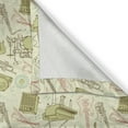 thumbnail image 4 of Ambesonne Jazz Music Grommet Curtain Single Panel, Doodle Equipment, 50"x60", Blush Khaki and Beige, 4 of 5
