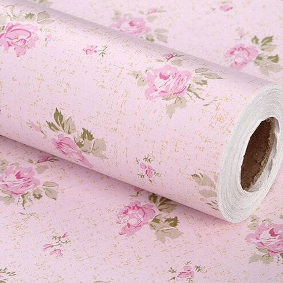 Multifunctional Self Adhesive Wallpaper Waterproof Flower Stripes Wall Sticker Decor Paper for Living Room Bedroom Office