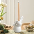 thumbnail image 6 of Easter Bunny Figurine Ceramic Bunny Rabbits, Porcelain Modern Art Spring Home Decor, Easter Decorations Rabbit Figurines Decor, 6 of 6