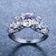 thumbnail image 1 of Inlaid Tound Cut Shiny Zircon Promise Ring Wedding Band Engagement Ring Anniversary Ring, 1 of 4