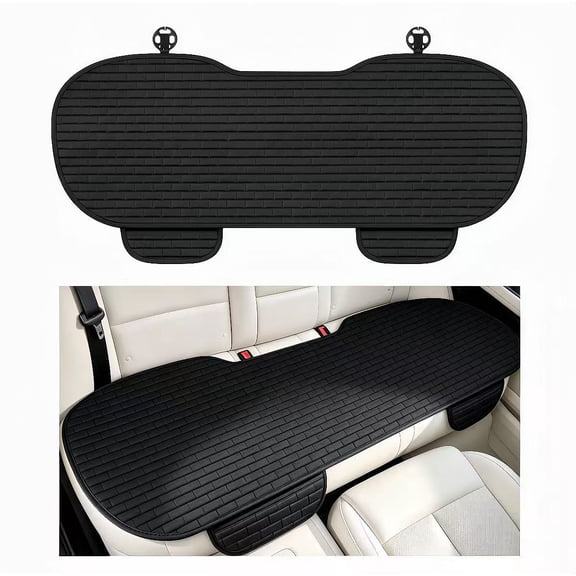 Car Back Seat Cover - Non-Slip & Breathable Bench Seat Protector with Side Pockets, for Most Cars SUVs and Trucks