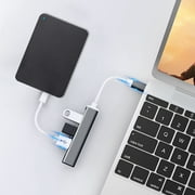 Chmadoxn Mini USB Hub Extensions, 4 Port USB , USB Adapter Station, Slim Portable Data Hub, USB Splitter Aluminum Expansion dock