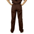 thumbnail image 2 of Panda Uniform by HeedFit Women’s Single Pocket Flare Leg Scrub Pants, Chocolate, M, 2 of 3