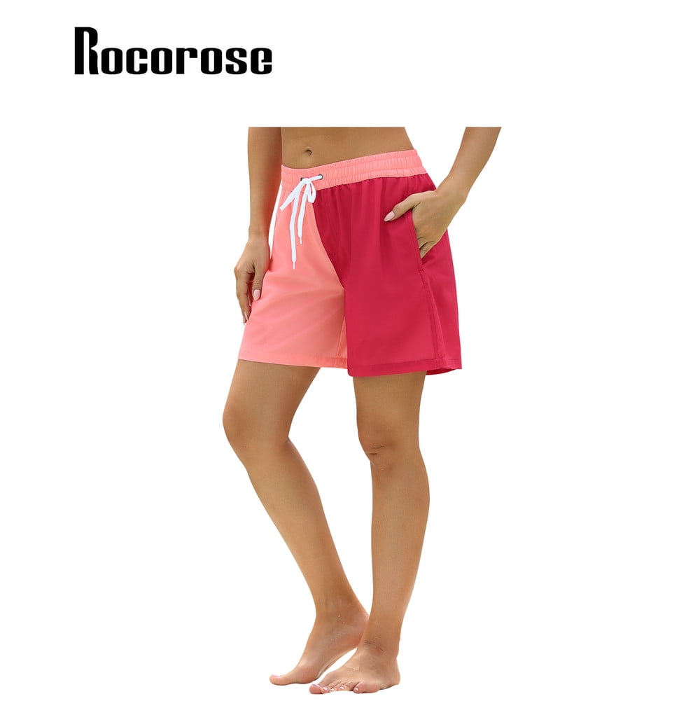 Rocorose Women's Shorts Quick Dry Elastic Waist Breathable with Back