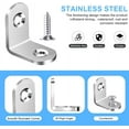 thumbnail image 6 of 40PCS L Bracket Corner Brace, Stainless Steel L Brackets for Shelves, Metal Corner Bracket, Small Right Angle Bracket for Wood Furniture Chair Drawer Cabinet with 80PCS Screws (0.79 x 0.79 inch), 6 of 7