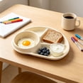 thumbnail image 6 of Dongrere Unbreakable Divided Dinner Plate with 4 Compartments, Plastic Lightweight Dinner Plate, 10.4x7.7 Inch, White, 6 of 6