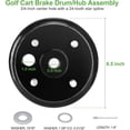 thumbnail image 6 of 10L0L Golf Cart Brake Drum Hub Assembly for EZGO TXT PDS 1982-up Electric 19186G1P, 2-Pack, 6 of 8