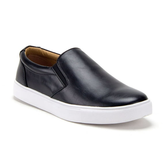 Men's S-1812 Classic Slip-On Plimsoll Skate Sneakers Shoes, Black, 8