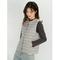 thumbnail image 2 of Wenseny Women’s Quilted Down Puffer Vest Warm Button Outerwear Padded Coat Gray L, 2 of 8