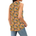 thumbnail image 6 of ITSAME Womens Tank Tops Crewneck Sleeveless Floral Print Summer Lightweight Casual Shirts Orange Size M, 6 of 6