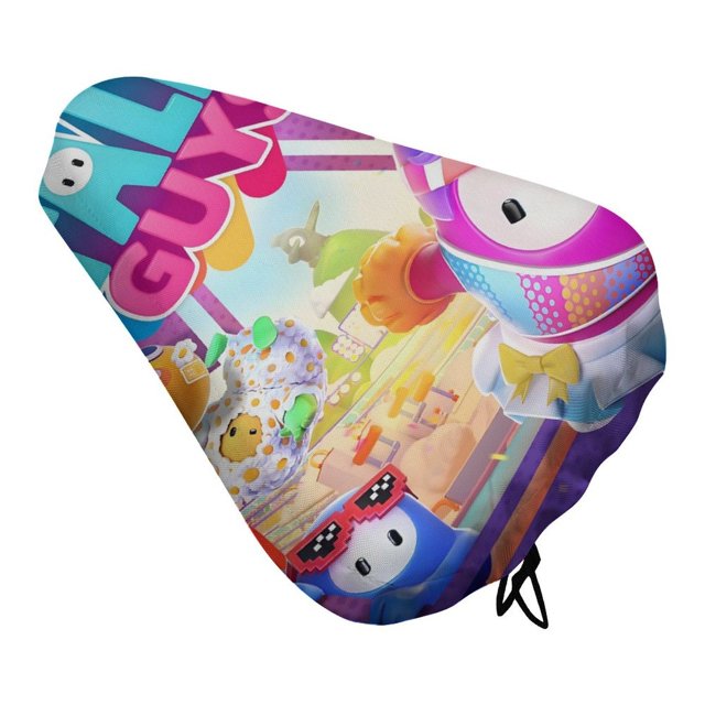 Fall Guys Funda de Asiento de Bicicleta Impermeable, Cojín Elástico Suave, Protector contra Lluvia, Polvo y UV