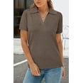 thumbnail image 5 of Arach&Cloz Women's Wool Blend Summer Fall Tops Business Casual Polo Shirts 2025, 5 of 5