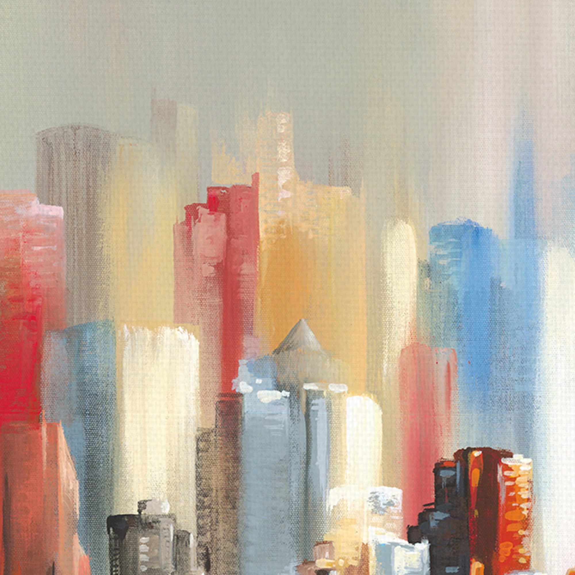 Scarlet City by Willowbrook Fine Art Canvas Art Print