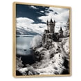 thumbnail image 2 of Designart "Germany Beautiful horizon Black And White" Cityscapes Floater Framed Wall Art Print, 2 of 7