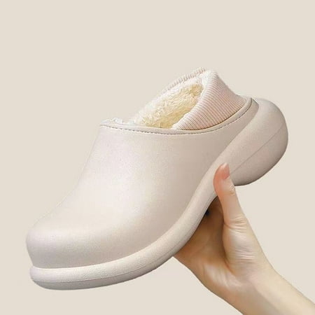 

Women Slippers Winter Waterproof Warm Plush Home Cotton Shoes Female Non-Slip Casual Indoor Bedroom Flats Women s Footwear 2021