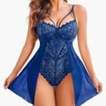 thumbnail image 2 of Womens Fashion 2026 Lingerie For Women Womens Lace Bodysuit Teddy Babydoll Chemise Sexy Nighty Mesh Sleepwear S-XXL, 2 of 3