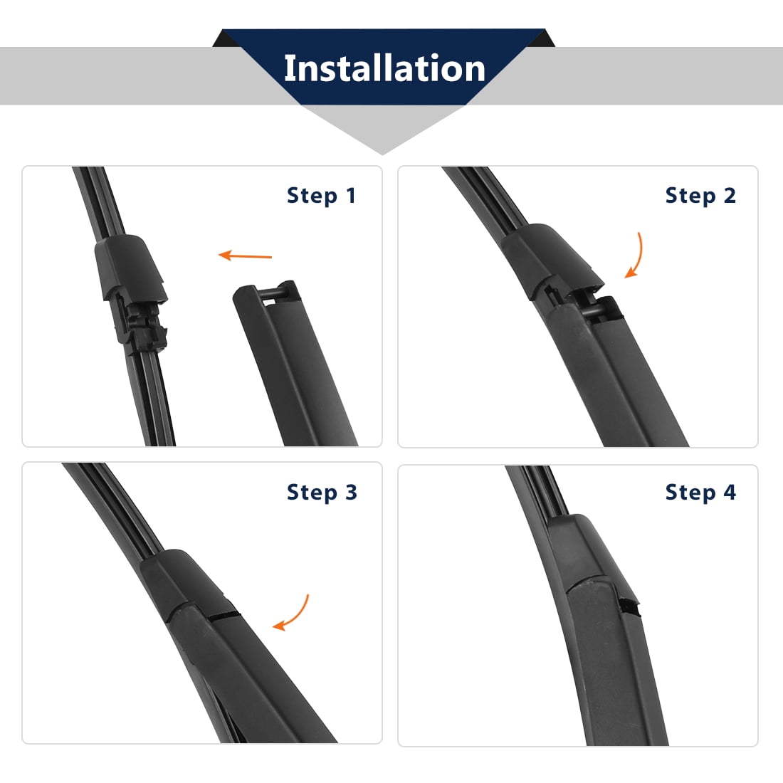 Unique Bargains Rear Wiper Blade Arm Set 335mm for Volkswagen Jetta 2011 to 2018 13"