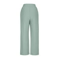 thumbnail image 4 of Perfectbot Womens Casual Barrel Pants Ribbed Comfy Baggy Pants Elastic Waist Wide Leg Trousers, 4 of 4