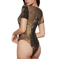 thumbnail image 2 of Naloa Apocalyptic Skull Soldier Bodysuits for Women, Women's Short-Sleeved Onesie, One-Piece for Parties, dates, clubs-Small, 2 of 7