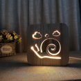 thumbnail image 1 of Luz De Noche De Caracoles Para Niños Lámpara De Madera 3d Luces De Madera Creativas Sim, 1 of 4