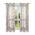 thumbnail image 7 of Yayeee Window Curtains Light Filtering 63"x52" Grommet Panel Pair Home Living Room Decor, Yellow Wildflower Pattern, 7 of 7