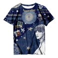 thumbnail image 1 of TayIor Sw1ft Chemises, Tyler Sw1ft Merch, Tyler Sw1ft, Mode Décontractée Imprimée Col Rond Manches Courtes Chemises Blouse Femme Graphique Amateur de Musique TKFASHION Bleu G, 1 of 3