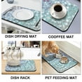 thumbnail image 4 of Maximize Counter Space 19.5x12in Extra Large Coffee Drying Mat Ultra Absorbent Diatom Mud, Decorative Pattern, Ideal for Dish Draining, Coffee Mat Reusable & Easy to Clean, 4 of 7