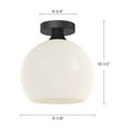 thumbnail image 4 of FM506210AGOP-Alora Lighting-Castilla - 1 Light Flush Mount-10.5 Inches Tall and 9.88 Inches Wide-Aged Gold Finish-Matte Opal Glass Color, 4 of 7
