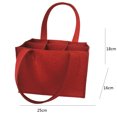 thumbnail image 4 of Bolsa de almacenamiento de fieltro caja reutilizable cerveza vino 6 ranuras extraíble gran capacidad portador bolso protector organizador de Almacenamiento y organización del hogar Vino rojo Yuarrent JJ23179-02, 4 of 6