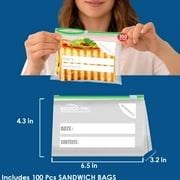 BEIDOU-PAC Combo Slider Storage Bags 350 Count, Resealable Variety Pack with Organizer, Reclosable Clear Plastic Snack, Sandwich, Quart Bags,Gallon Size Bags