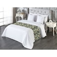 thumbnail image 3 of Abstract Bed Runner, Mosaic Inspired Pattern Tile Like Square Shapes Modern Trippy Design, Decorative Accent Bedding Scarf for Hotels Homes & Guest Rooms, King, Teal Khaki and Dark Grey, by Ambesonne, 3 of 3