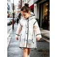 thumbnail image 2 of Hirigin Kids Boy Girls Clear Rain Jacket Coat Raincoat with Hood Poncho Jacket 1-10 Years, 2 of 6